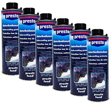 Presto 6X 603239 UNTERBODENSCHUTZ Bitumen VERSIEGELUNG SCHWARZ 1 l
