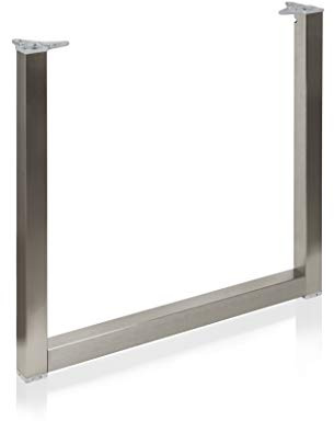 durante® Tischgestell Kufe Edelstahl Optik, Höhe 710 mm, Tiefe 780 mm