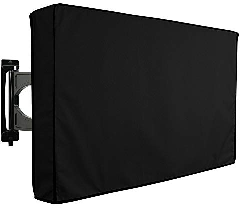 Gamogo Cubierta de TV para Exteriores 40- 42 Protector a Prueba de Agua a Prueba de Polvo del televisor Control Remoto Cubierta Inferior de Bolsillo para televisores de Plasma LCD LED