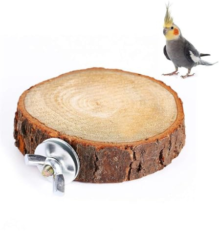 Vogelstange mit Ständer, Plattform, Spielzeug aus Naturholz, Papagei, Spielplatz, Pfotenabdrücke, Spielzeug, Übung, Spielzeug für Tiere, Ara, Afrikanisch, Greys Budgies, Sittiche, Nymphensittiche,