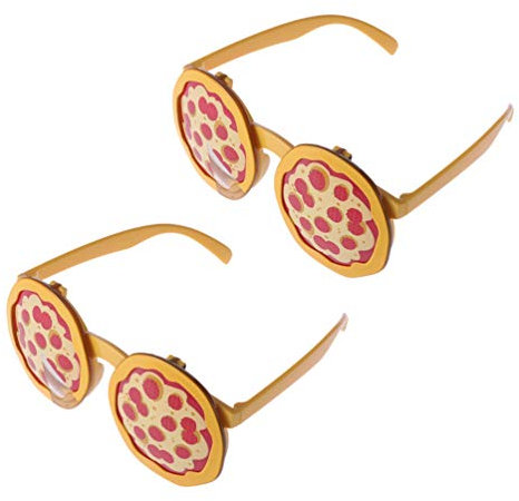 TOYANDONA 2 stücke Pizza Sonnenbrille lustige gläser Weihnachten Spielzeug kostüme zubehör Urlaub neujahr Dekorationen liefert Weihnachtsfeier begünstigt Geschenke für Kinder Erwachsene