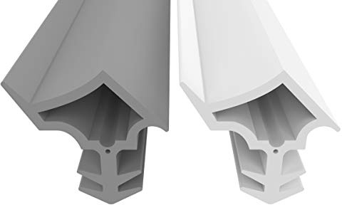 Stahlzargendichtung Grau 25m - gegen Zugluft Lärm & Staub spart Heizkosten Dichtung Dichtungshöhe 14,8mm Dichtungsbreite 15,2mm Falz Türdichtung (Grau 25m)