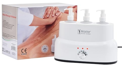 Master Massage 3 Bottle Massage Oil&Lotion Warmer Dispenser, Electric Massage Oil Heater, 3 Standard 8 Oz Bottles SPA Oil Warmer (Three Bottle)