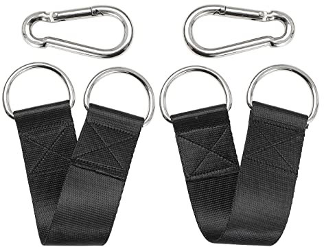 PANTIK Pair of Outdoor Hanging Straps with carabiner Holds 150kg/ 330lbs Straps Hanging Kit Hooks for Camping, Door Bar, Gym Bar, Pull-up Bar Exercise Equipment Attachments