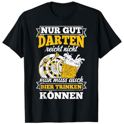 Dart Darten Biertrinken Bier Fun Saufen Bierfan Darts T-Shirt