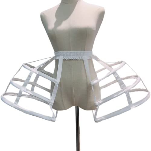 Dianzan Enagua De Crinolina Victoriana para Mujer, Vestido De Cosplay, Enagua De Jaula Bulliciosa, Aros Huecos De Tres Capas