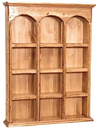 Biscottini Armario de Cocina y baño de Madera 54 x 12,5 x 72 cm | Vitrina Shabby Chic | Mueble de baño suspendido | Estante Country