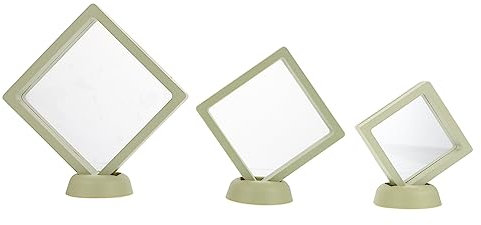 Abaodam 3er-set-box Anti-oxidations-schmuckschatulle Schwimmende Schmuckvitrine Ornament-ausstellungsständer Münzanzeigerahmen Transparenter Schweberahmen Mini 3d Tragbar Ohrringe Sport