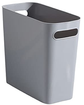 BEALIFE Großer Mülleimer, Papierkorb, Müllbehälter, einfarbig, Organizer mit hoher Kapazität für die Aufbewahrung von Kleinigkeiten und Toilettenartikeln zu Hause, Grau