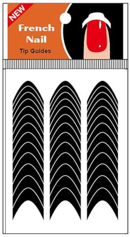 Guides d'ongles autocollants pour French Tip - Bandes adhésives pour manucure française - Pour décoration auxiliaire de bord - Outils de pochoir
