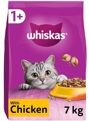 Whiskas Kattfoder våtfoder vuxen 1+ med kyckling i sås, 10 burkar (10 x 400 g)