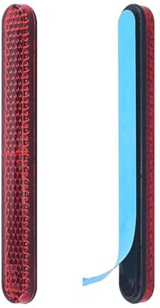 AMONENZ 2 Stück Motorrad Reflektor Hinten, Selbstklebende Rückstrahler | Rot Kennzeichen Reflektor Motorrad, für Fahrräder, Motorräder, Elektrofahrzeuge, Roller