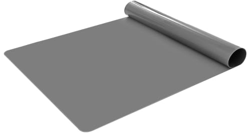 KitchenRaku Extra Large Silicone Mat for Kitchen Worktop Protector, Nonstick Heat Resistant Countertop Mat, Nonskid Placemat, Craft Mat, Table Mat (Grey, 40x30cm)