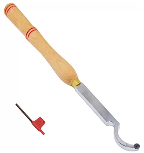 Cinceles , Herramienta de acabado de torno for torneado de madera con cuello de cisne, herramientas de torneado de madera con punta de carburo hueca, barra de herramientas de cincel de torno doblado c