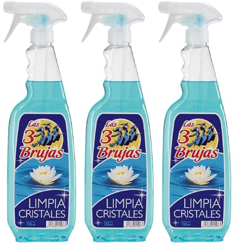 3 Witches Limpia Cristales Glass Window Cleaner Multi-Purpose Cleans And Polishes Without Leaving A Trace Household Cleaning Spray Trigger Spray 750ml X3
