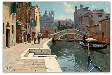Malen nach Zahlen Kit für Erwachsene, Peder Mork Monsted K in Venedig, Ölgemälde nach Zahlen, Kit für Heimdekoration, Geschenke