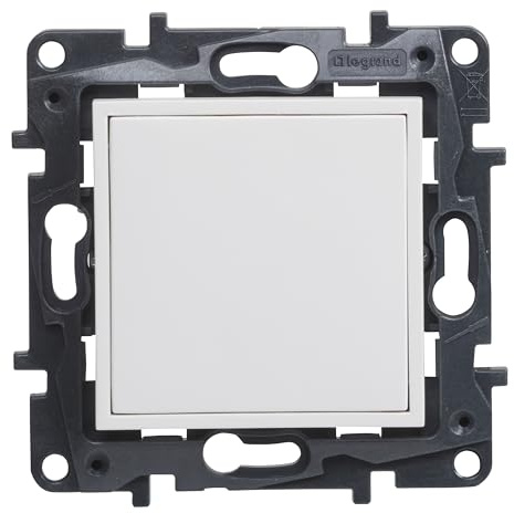 LEGRAND Couvercle aveugle pour installation encastrée, gamme Niloé Step, couleur blanc, 398306
