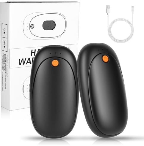 Magnetic Hand Warmers Rechargeable 2 Pack, 3 Levels Heat Electric Handwarmers Ultra Thin Light Portable for Pocket Gloves, Up to 8hrs Idea Tech Gifts for Walking, Running, Camping