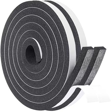 2 Selbstklebendes Dichtungsband aus Moosgummi, 12mm Breite x 10mm Dicke, 4m Länge,Effektive Schaumstoffdichtung für Türen, Fenster und Geräuschdämmung