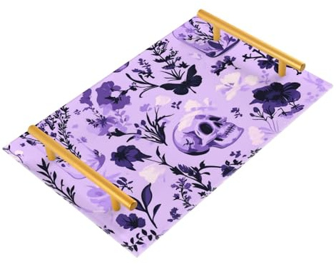 Bandeja de cocina decorativa con asas para alimentos, joyas, perfumes, platos, charolas para decoración