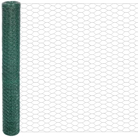 Chicken Wire Mesh Roll 1m x 5m, Hexagonal Galvanised Wire Outdoor Anti-Rust, for Wire Poultry, Chicken Coop, Rabbit Run, Floristry Supplies, Garden Fence Metal Netting Mesh