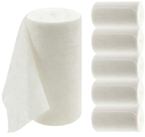 DVOFU 6 Rolls Cast Padding Body Casts Soft Under cast Padding Kit Plaster Gauze Bandages Cast Bandages DIY Projects Bandages for Art Crafts,4 Inch X 8.8 ft