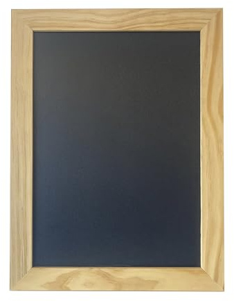 Exacompta - Ref. 81450D - 1 väggtavla 37x49 cm, tavla för krita eller kritpennor, kan hängas horisontellt eller vertikalt - Ram i furu - För kafé, restaurang, väggdekoration - Svart