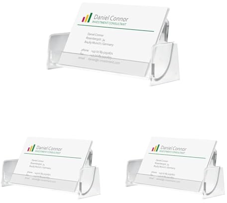 Sigel VA120 Visitenkarten-Aufsteller / Visitenkartenhalter für 50 Karten (Packung mit 3)