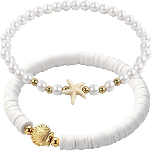 EKKONG Fußkettchen,Boho Perle Handgefertigt Verstellbarer Fußkettchen, Sommer, Barfuß, Strand, Fußschmuck für Frauen und Mädchen