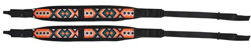 Sunydog Accordion Shoulder Straps Universal Instrument Shoulder Strap Multi Fit Strap Set Adjustable 73-109 Cm Leather Velvet No Metal Buckles with 2 Straps 1 H (Ethnic Geometric)