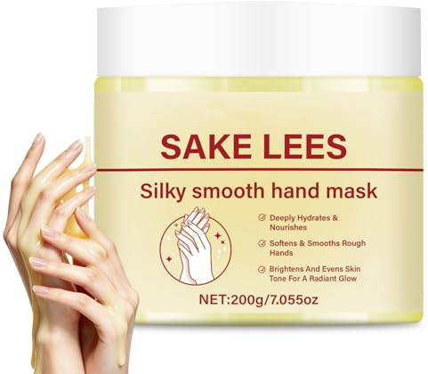 Sake Lee, Maschera per mani secche e screpolate, spa per mani lisce e setose, maschera esfoliante per la cura della casa, idratante, nutriente, texture ricca per una facile applicazione, crema per le