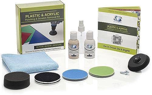 Glass Polish 31007 Kit zum Entfernen und Polieren von Kratzern auf Kunststoff- und Acryloberflächen