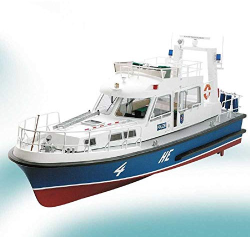 Best Price Square HE 4 Polizeiboot Modellboot Baukasten 1:20 realistisch Medium Erwachsenen Szenerie, Pirat Modellschiffbau Modellbaukit nicht zusammenklappbar