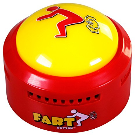 Talkie Toys Products Fart Button - Lights Up and Plays 20 Funny Fart Sounds - Fun Prank & Gag Gift - Funny Gift & Stocking Stuffer
