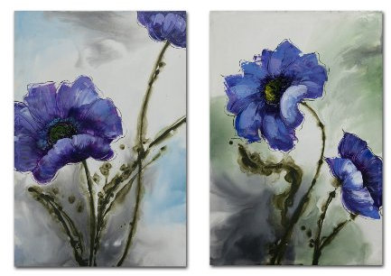 DPI Blumen - Ölbild auf Leinwand