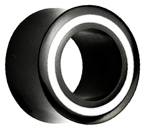 Piersando Flesh Tunnel Ohr Plug Piercing Ohrtunnel Ohrpiercing Organic Horn Schwarz Weiß Inlay