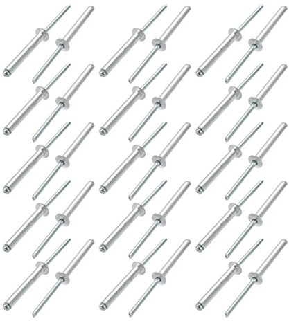 sourcing map 30Stk.Aluminum/Stahl Offenes Ende Blind Nieten 5mm x 35mm