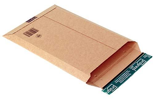progressPACK Versandtasche Premium aus Wellpappe, DIN B4, 246 x 357 x - 50 mm, PP W01.06; braun; 100 Stück im Pack