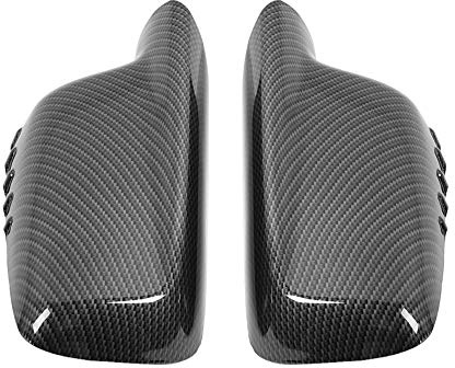 Rückspiegelabdeckung, 2-teilige Carbon-Seitenspiegelabdeckung, Gehäuse für die Rückspiegel-Rückspiegelabdeckung für 3er E46 7er E65 E66