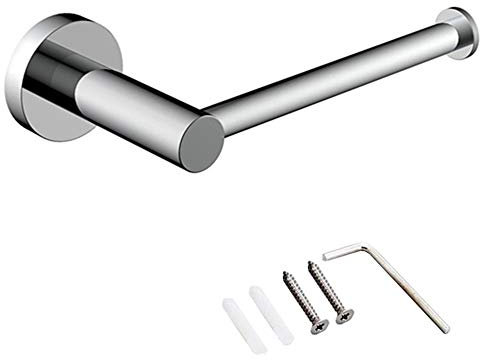 Toilettenpapierhalter aus Edelstahl Gebürstet Badzimmer WC Papierhalter Moderner Wandhalterung Klopapierhalter mit Schrauben für Bad und Küche Silber