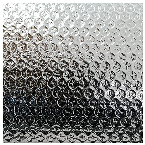 NAKAN Double Aluminum Foil Insulation Roll, Reflective Waterproof Single Layer Bubble Wrap Thermal Foil Membrane for Walls, Roofs, Floors, Lofts(Size:1x30m(3x98ft))