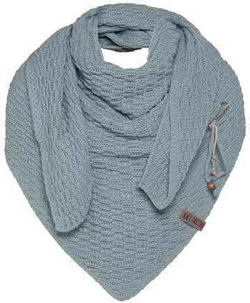 Knit Factory - Jaida Trekantssjal - Stone Green - 190x85 cm