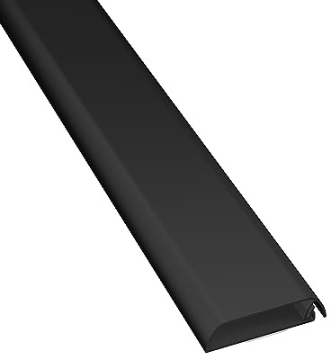 D-Line trunkledning, kabelskydd för väggar, städa upp bland TV-kablarna, självhäftande, gångjärnsförsedd design i ett stycke - 1 x 60 (B) x 15 mm (H) x 1 m längd - Svart