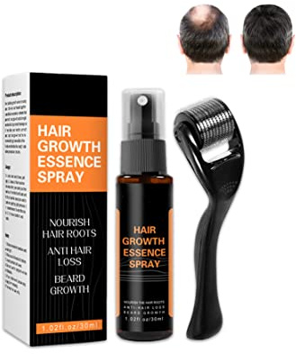 Hadavaka Hair Regrowth Spray Roller+30ml Extra Strength Growth Serum, Ginger Germinal Oil Stop Hair Loss, For Women Men