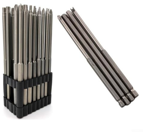 Getdoublerich Schrauben-Set, 32-teilig, 150 mm lang, Torx-Schraubendreher-Bit, PH1, PH2, PZ1, PZ2, geeignet für alle Schraubwerkzeuge