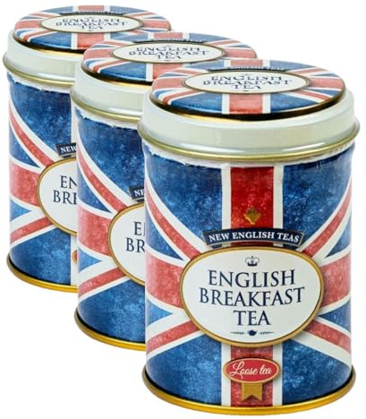 New English Teas Union Jack English Breakfast Tea Mini Tin 50 g, MT61 (Pack of 3)
