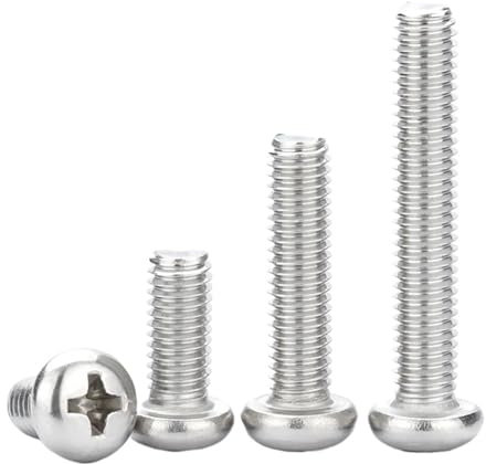 Aqxypas DIN7985 M3 304 Edelstahl Rundkopf Maschinenschraube Linsenkopf Kreuzschraube(3mm)