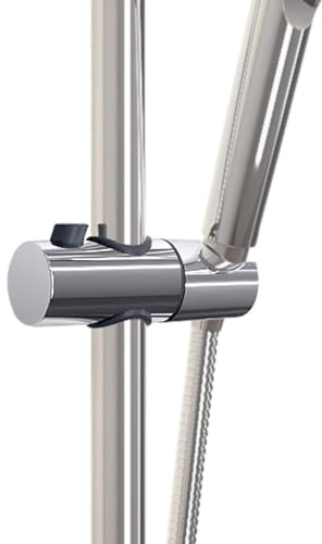 Support De Pomme De Douche Pour Barre Coulissante – Barre De Support De Douchette Réglable | Support De Barre De Douche | Support Réglable, Pince Coulissante De Remplacement Pour Salle De Bain |