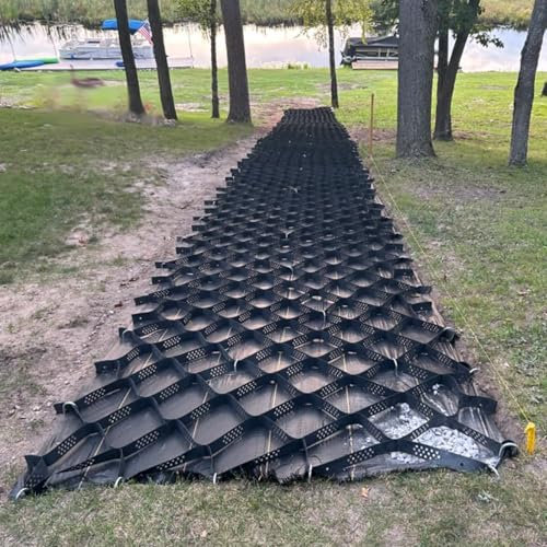 Stabilisateur de Gravier Contrôle De L'érosion De Grille De Pente Raide De Géogrille, Grilles Géo D'herbe De Pavés Perméables Pour Les Patios/remises/stationnement, Stabilisateur De Grille De Sol En P