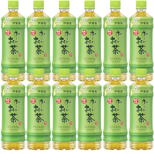 Oi Ocha Ryokucha Green Tea 600ml | Authentic Japanese Green Tea | Refreshing & Healthy 緑茶 (12 Bottle)
